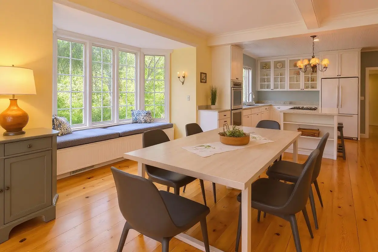 Living room with redesigned interior - After AI redesign